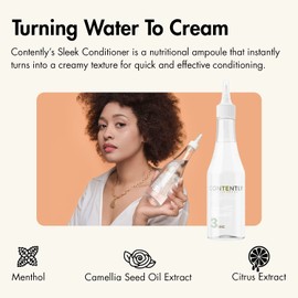 Contently After All! Sleek Conditioner Nutrient-Rich, Hydrating Scalp and Hair Lamellar Water Conditioner 10.14 fl.oz Silky Soft Hair No Sulfates PEG Silicon