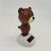 Brown Solar Dancing Bear, Solar Powered Dancing Figurine Car Dashboard