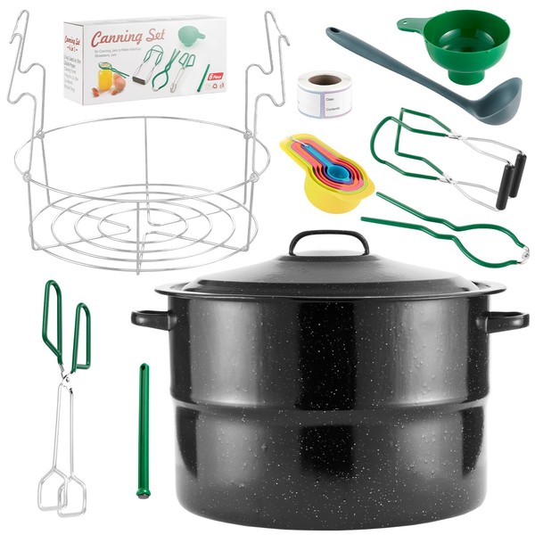 Canning Pot with Rack and Lid-Canning Kit for Beginners, 21.5