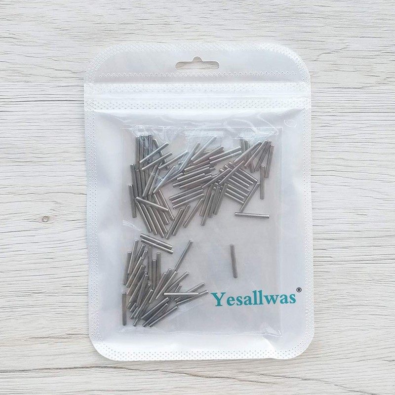Yesallwas 100Pcs 2mm x 16mm Dowel Pin, Stainless Steel Shelf