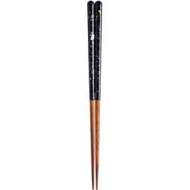 Kawai 118673 Rabbit Moon Picture Scroll Chopsticks Black 9.1 inches (23 cm)