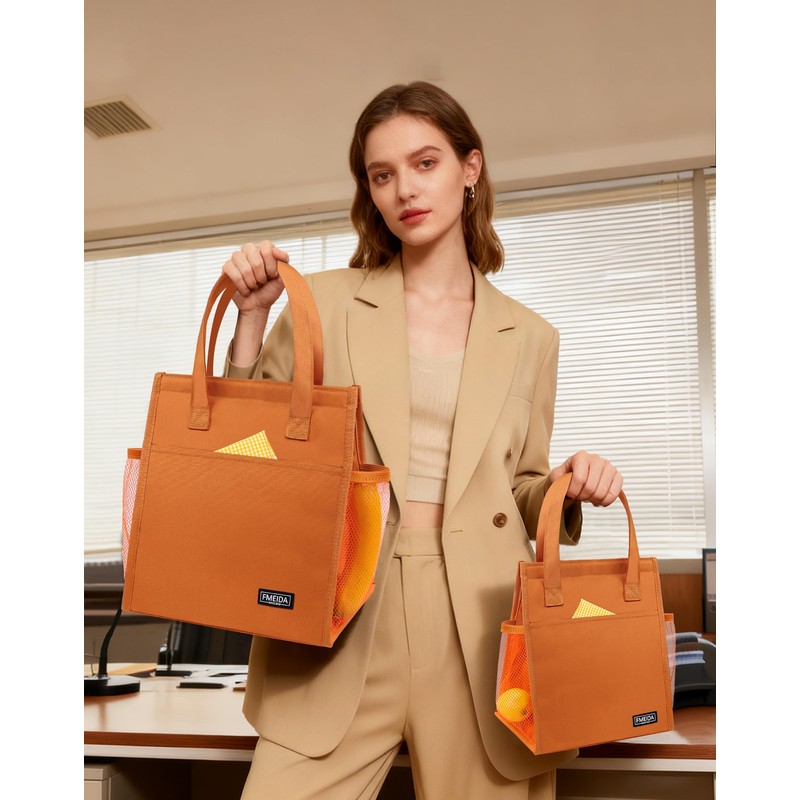 Fmeida Insulated Lunch Bag Women, 9L Large Lunch Bags with