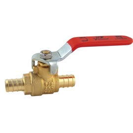 SharkBite 1/2 Inch Crimp Ball Valve, Brass Plumbing Fitting, PEX Pipe, PE-RT, 22461LFA