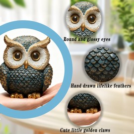 Baitiane Owl Statue Home Decor, Owls Figurine for Bookshelf