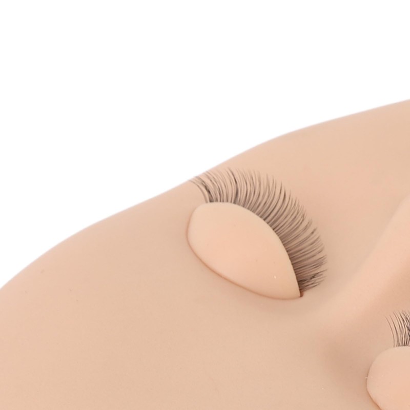 Lash Extension Mannequin Head, Simulated Reusable Practice Safe 3D Rubber