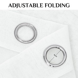 Softalker Stores Living Room Modern Curtains with Eyelets Curtain White Curtain Bedroom Eyelet Curtain 225 cm Long Ready-Made Curtains Eyelet Curtain 140 cm Wide Sheer Curtains & Drapes, Set of 2