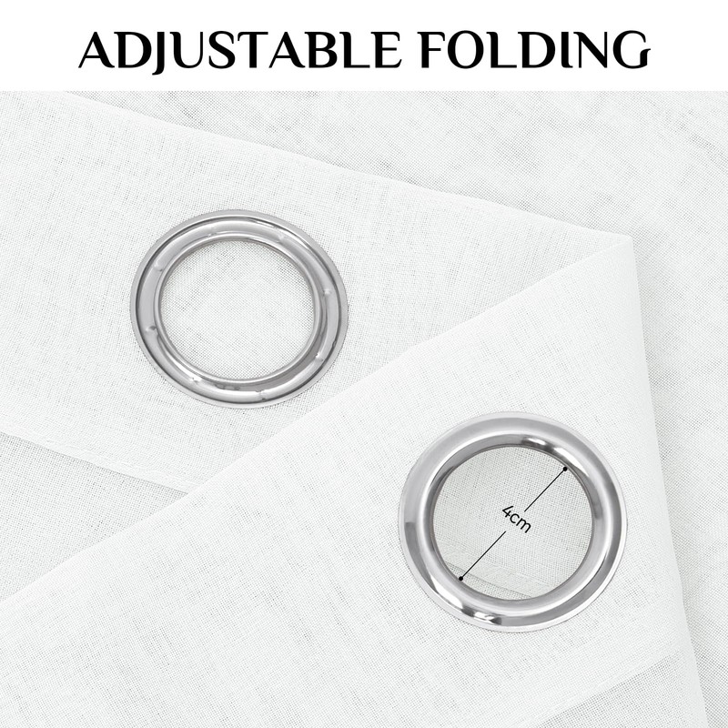 Softalker Stores Living Room Modern Curtains with Eyelets Curtain White