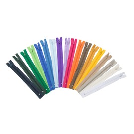 YAKA 60pcs 9 Inch Nylon Coil Zippers Sewing Zippers Bulk for Tailor Sewing Bags Garment Crafts DIY Accessories (20 Color)