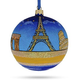 BestPysanky European Travel Attractions Glass Ball Christmas Ornament 4 Inches