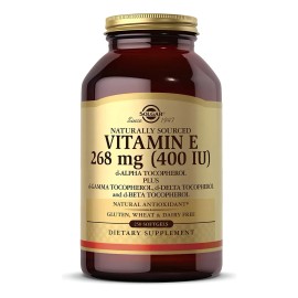 Vitamina E 268 Mg 400 Iu Solgar 250 Capsulas Blandas Sabor Neutro