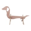 Dachshund Dog Shaped Wine Rack Wooden Wine Bottle Display Stand