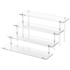 4 Tier Acrylic Display Risers, Clear Perfume Organizer Stand, Large