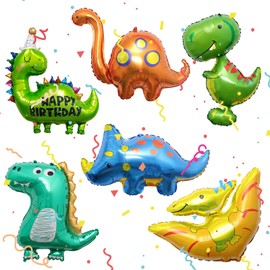SZSMW Pack of 6 Dinosaur Balloons, Dinosaur Balloons, Suitable for Dinosaur Theme Parties, Birthday Parties, Pool Games, Jurassic World Themed Parties, Room Decoration