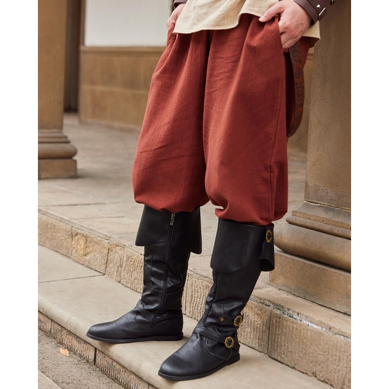 Galindopia Unisex Cosplay Boots Flat, 108 Black