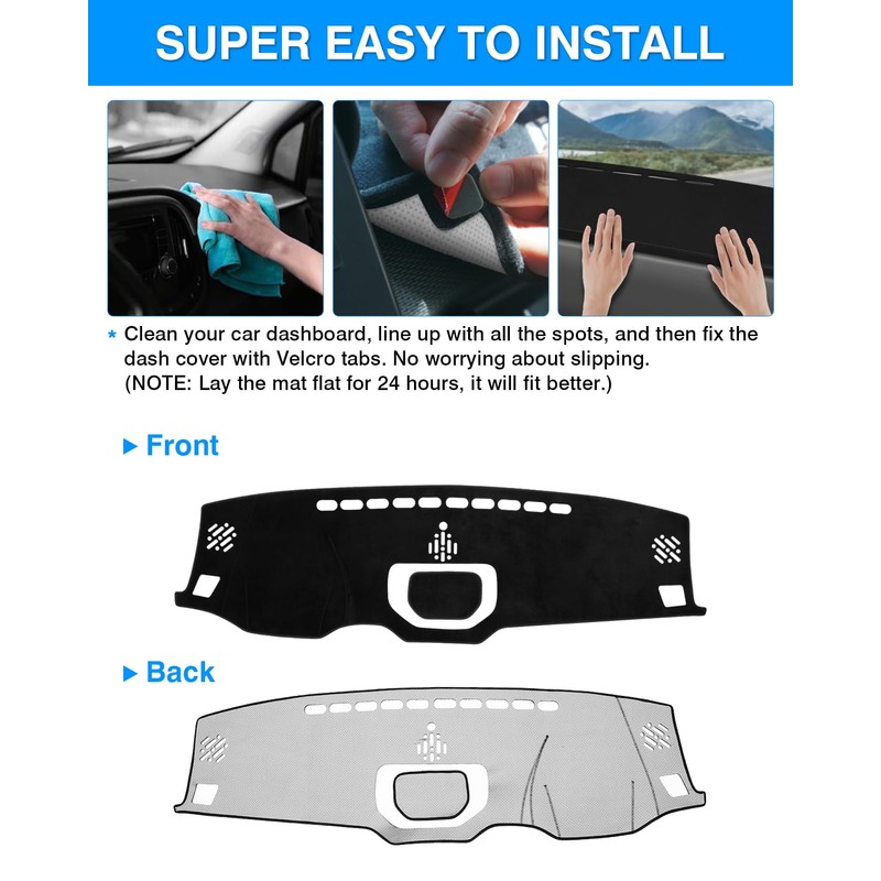 Autorder Dashboard Cover Mat for 2014-2021 Toyota Tundra Accessories Dash