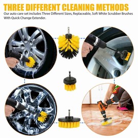 Drill Brush Attachments Set, Power Scrubber Brush Attachment All Purpose Clean for Grout, Tiles, Sinks, Bathtub, Bathroom, Kitchen