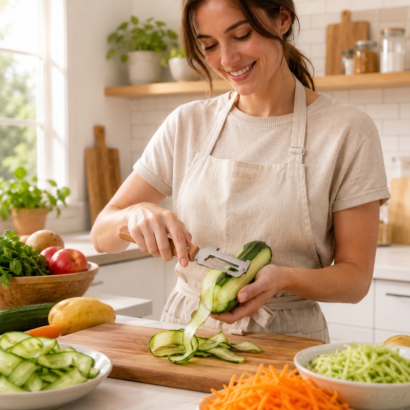 3-in-1 Stainless Steel Peeler for Kitchen Prep – Vegetable, Fruit
