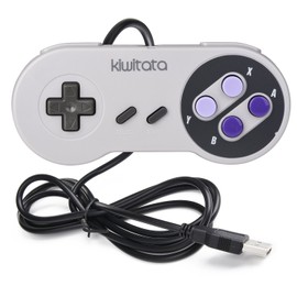 KIWITATA 2X Classic SNES USB Controller for PC Gamings, Retro SNES Wired USB Game Emulator Controller for Windows XP 7 8 11 Mac Raspberry Pi