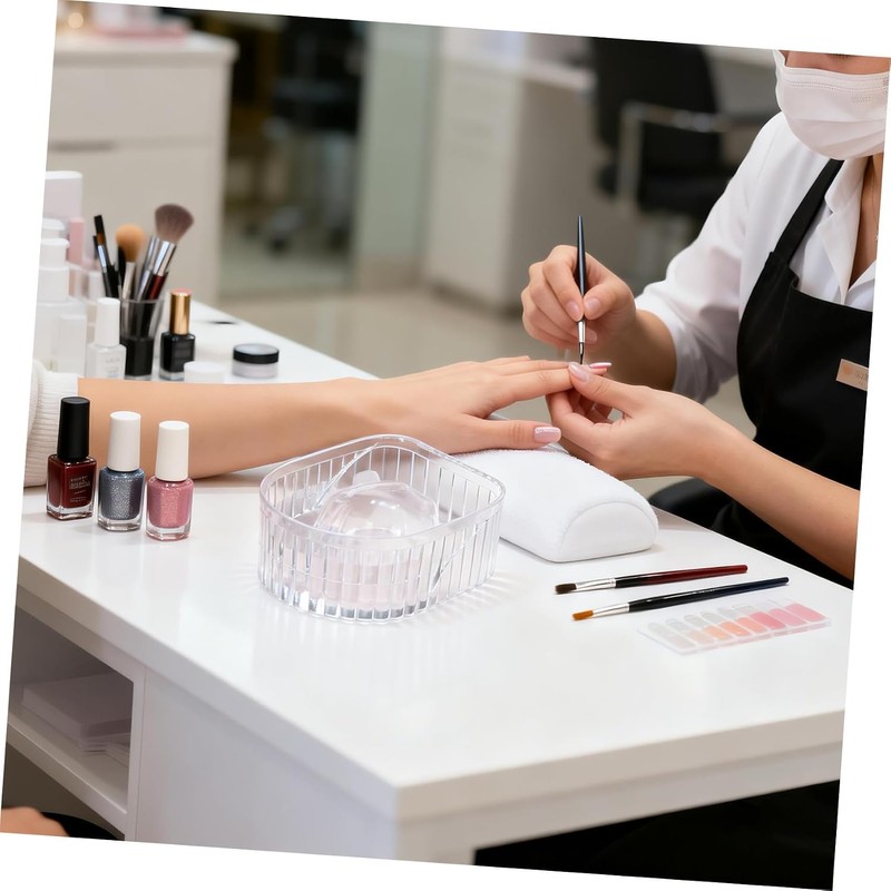 Cuenco de Manicura Transparente Recipiente para Remojar las Uñas para