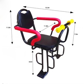 HYYTEIBL Kids Bicycle Seat, Rear Frame Child Carrier Bike Chair, Back Mount with Handrail and Safety Belt for Children, Toddlers