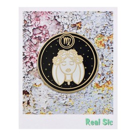 REAL SIC Astrological Sign Pin - Star Sign/Astrology Enamel Pins, Lapel Pins for Birth Sign, Great Gift for Anyone, Perfect Accessory for Jackets, Hats, Backpacks & Tops (Virgo)