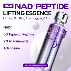 numbuzin No.9 NAD+ Peptide Serum for Face, Neck and Body - for anti-aging, Sagging Skin, Fine Lines & Elasticity, Lifting, Hydrating & Skin Tightening Formula, Korean Skincare 1.69 fl oz