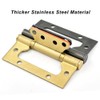 VOLUKA 6 Pack Non-Mortise Door Hinges - Easy to Install,