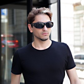 DUCO Fit Over Sunglasses for Men and Women Polarized UV400 Protection Wrap Around Driving Oversized Shades DC8968