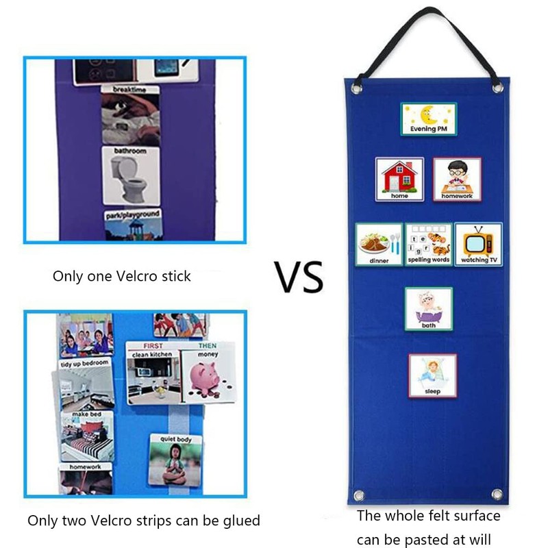 Kids Visual Schedule Calendar Chart 2 in 1 Autism Daily