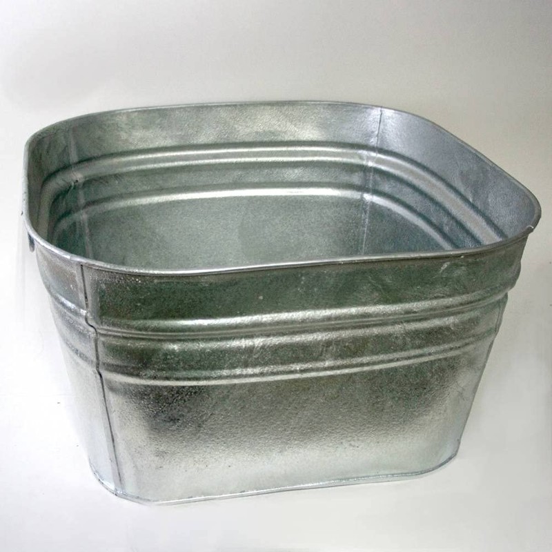 Behrens 62 Hot Dipped Galvanized Steel Tub, 15 Gal, Silver