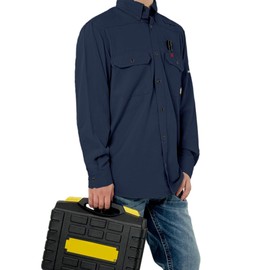 FR Shirts for Men 4.5oz Permanent Flame Retardant Shirts Absorb Moisture and Sweat Welding Work Shirt for Men CAT1