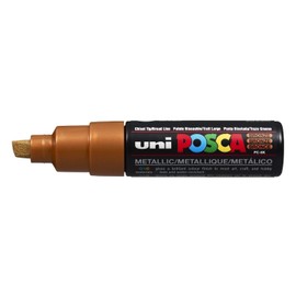 UNI POSCA PC-8K CHISEL TIP MARKER PEN- BRONZE (BOX OF 6)
