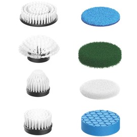 Replacement Brushes for Electric Bathtub Polisher (Set of 8), 2 Different Lengths Adjustable, Compatible with Most Bathtub Washers, Multifunctional Cleaning Brush for Bathroom Floor, Wall, Window