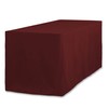 LinenTablecloth 4 ft. Fitted Polyester Tablecloth Burgundy