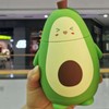 Cartoon Avocado Glass Bottle Double Layer Water Cup Portable Cute