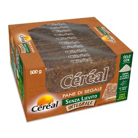 Céréal Pane di Segale, Senza Lievito, con farina integrale di segale, senza agenti lievitanti, 500 g