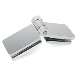 i-Homare Heavy Duty Solid Brass Glass Door Hinges,Shower Room Accessories Glass Shower Door Hinges, (230 Degree) (Polished Chrome)