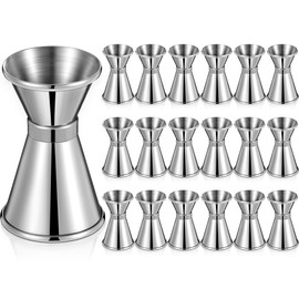 Amyhill 36 Pcs Double 1/2 & 1 oz Bar Jigger Stainless Steel Cocktail Shot Jigger Measuring Liquor Cup Bartender Supplies for Bar Bartending Party