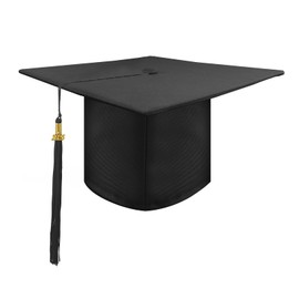 AUYAO Graduation Hat for Adult, Adjustable Academic Graduation Hat, Academic Costome Graduation Cap Unisex Graduation Gifts, Graduation Party Supplies Graduation Cap with 2025 Pendant(Black)