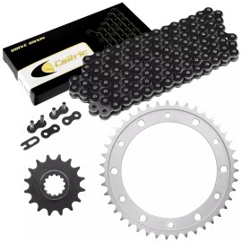 Caltric Black Drive Chain And Sprocket Kit for Honda VFR750F Interceptor 750 1990-1997