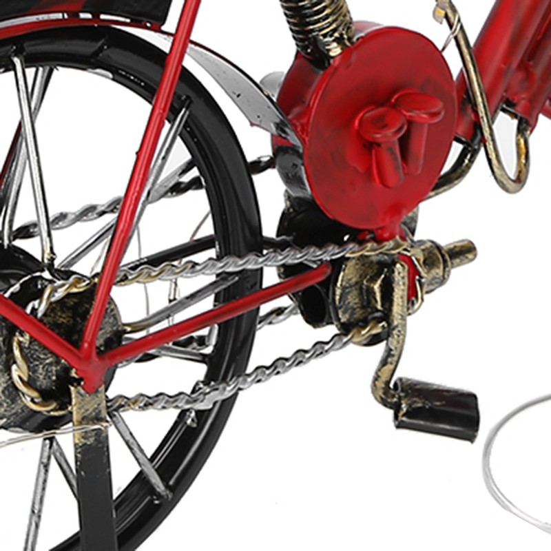 Red Mini Modern Bicycle Model Artwork Home Shop Decoration Ornament