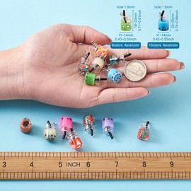 Craftdady 76pcs Mini Resin Bubble Milk Tea Bottle Charms Beads Figurine Fruit Tea Necklace Earring Dangle Pendants for DIY Crafts Hanging Keychain Bag Decoration