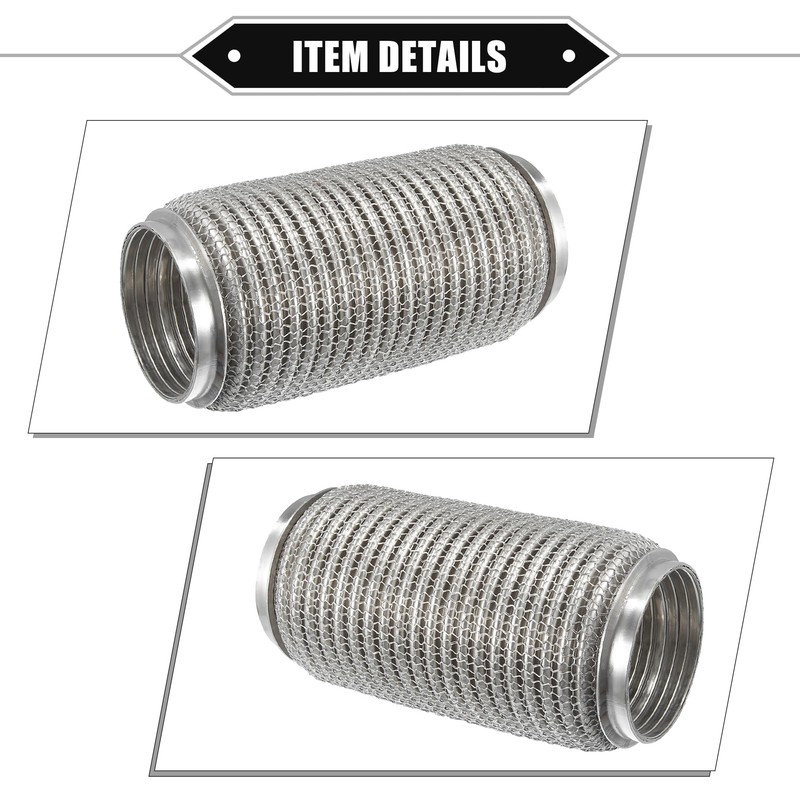 X AUTOHAUX Car Exhaust Flexible Pipe, 76x203mm 2.99"x7.99" Exhaust Flex