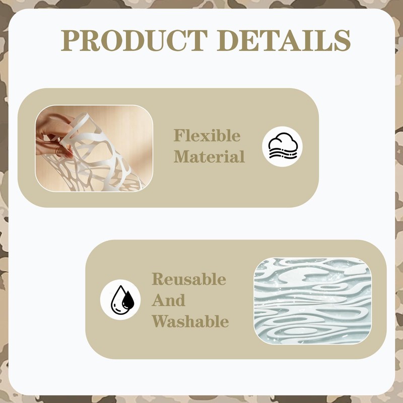 12 Pcs Camo Stencils, Reusable Camouflage Painting Templates