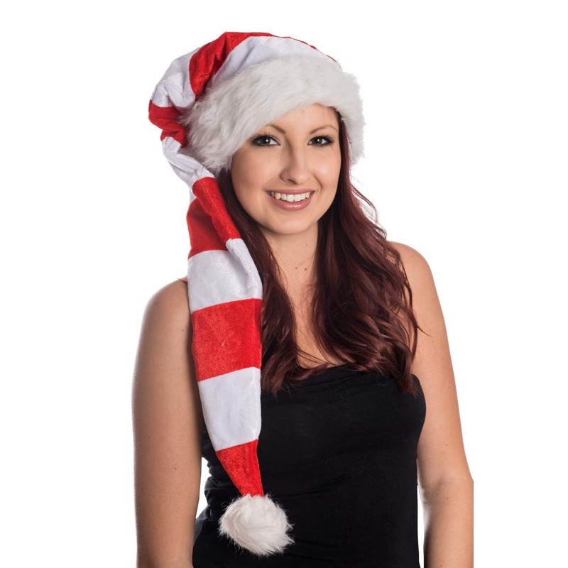 Ciffre Set of 2 Long Christmas Hats Santa Hat White