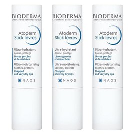 Bioderma Atoderm Lipstick, 3 packs, 4g / 바이오더마 아토덤 립스틱, 3개, 4g