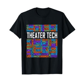 Theater Tech Heart Theatre Technician Crew Designs Black Unisex T-Shirt Small