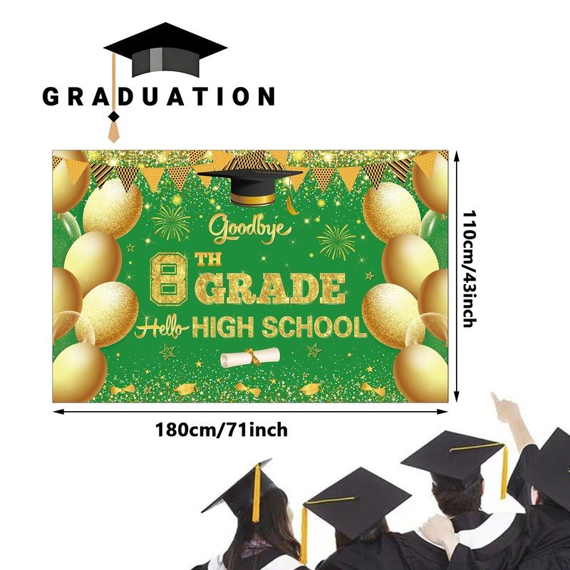 XtraLarge Goodbye 8th Grade Hello High School Banner – 71’’