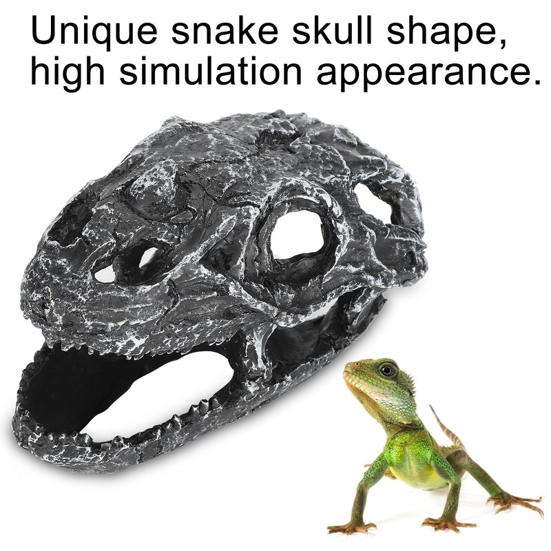 Resin Reptile Hide Cave Snake Skull Simulation Hideout Landscape for