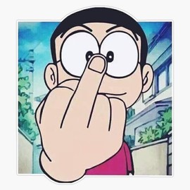 Doraemon-Nobita Fwut Sticker Outdoor Rated Vinyl Sticker Decal for Windows, Bumpers, Laptops or Crafts 5"